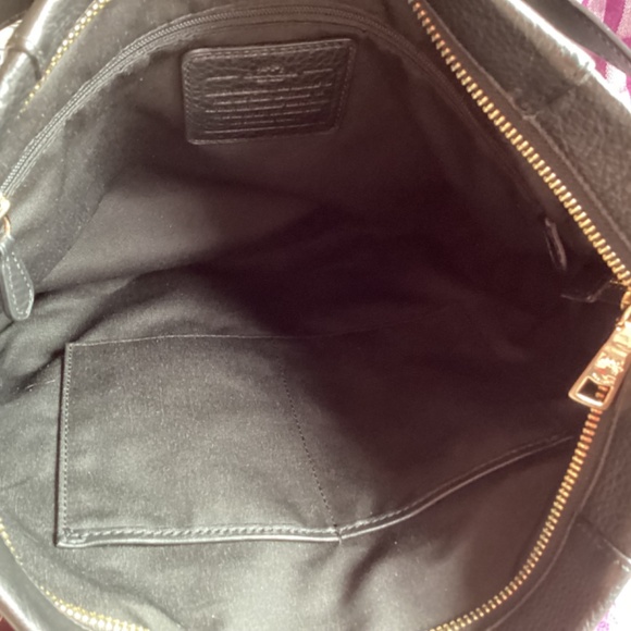 Authentic Black Leather Isabella Coach Handbag - Picture 8 of 10